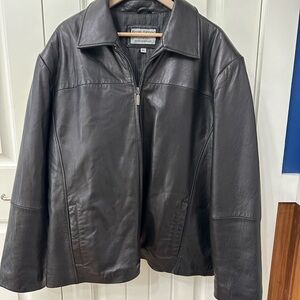 Boston Harbour Mens Buttery Leather Jacket Black Classic sz XXL